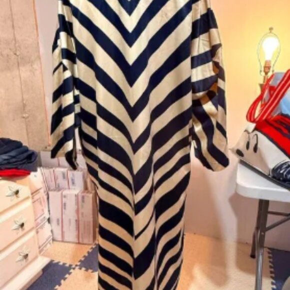 Ann Taylor Sz OS Zebra Striped Kimono Duster - Picture 1 of 4